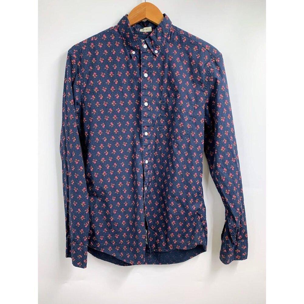 J. Crew Men's Stretch Secret Wash Floral Slim Fit Button Up Shirt Size M‎